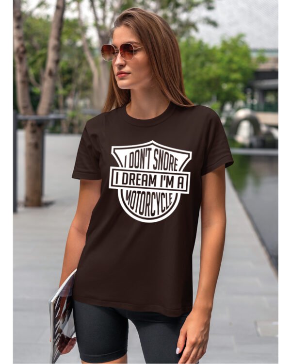 Koszulka I dont snore, I dream I’m a motorcycle – edycja White, Unisex