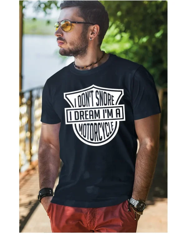 Koszulka I dont snore, I dream I’m a motorcycle – edycja White, Unisex