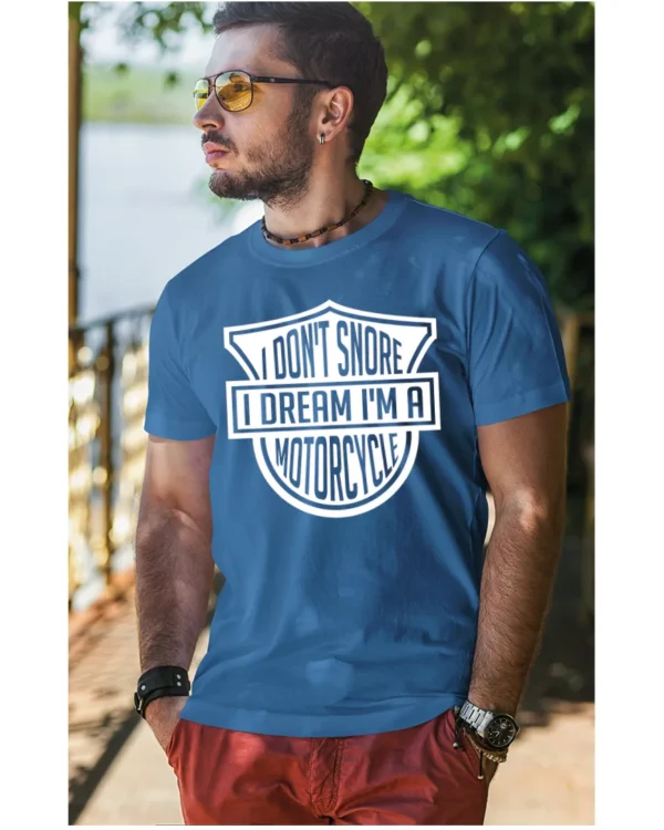 Koszulka I dont snore, I dream I’m a motorcycle – edycja White, Unisex