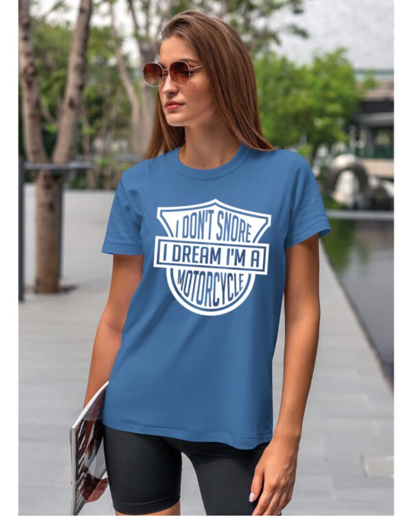 Koszulka I dont snore, I dream I’m a motorcycle – edycja White, Unisex