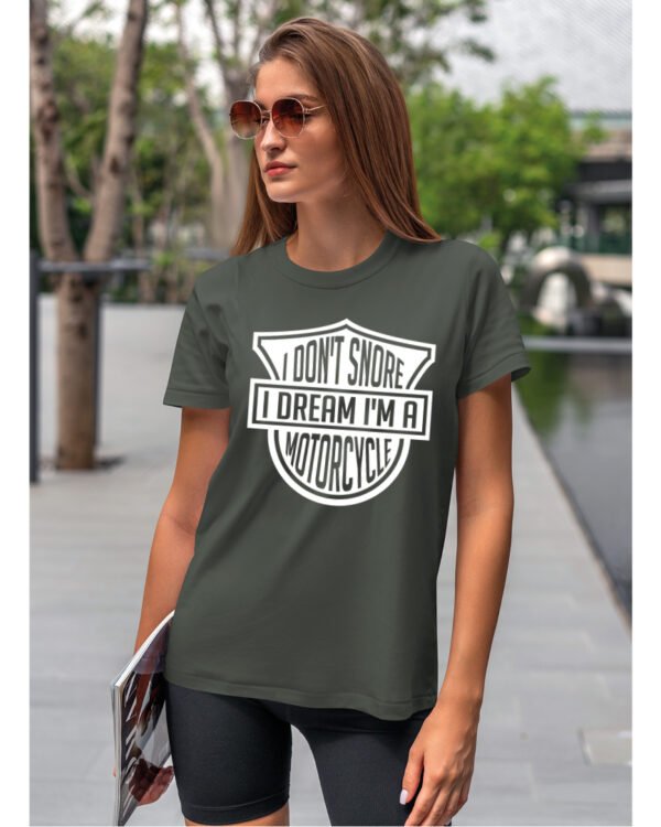 Koszulka I dont snore, I dream I’m a motorcycle – edycja White, Unisex