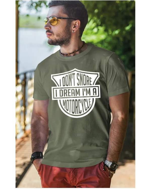 Koszulka I dont snore, I dream I’m a motorcycle – edycja White, Unisex