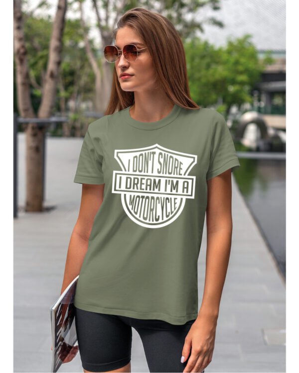 Koszulka I dont snore, I dream I’m a motorcycle – edycja White, Unisex