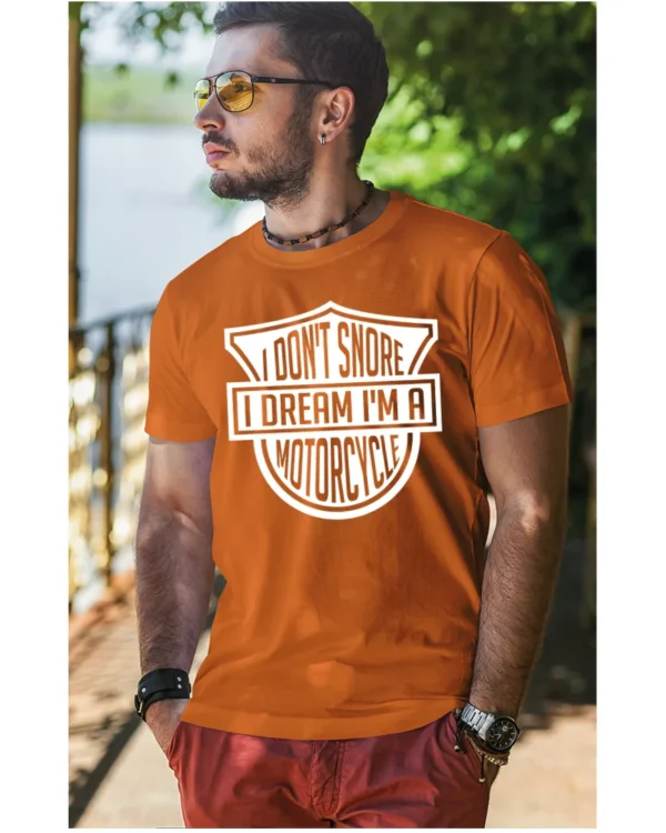 Koszulka I dont snore, I dream I’m a motorcycle – edycja White, Unisex