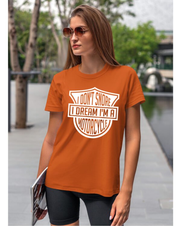 Koszulka I dont snore, I dream I’m a motorcycle – edycja White, Unisex