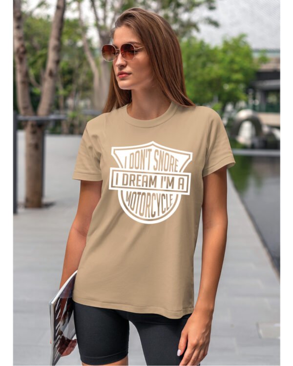 Koszulka I dont snore, I dream I’m a motorcycle – edycja White, Unisex