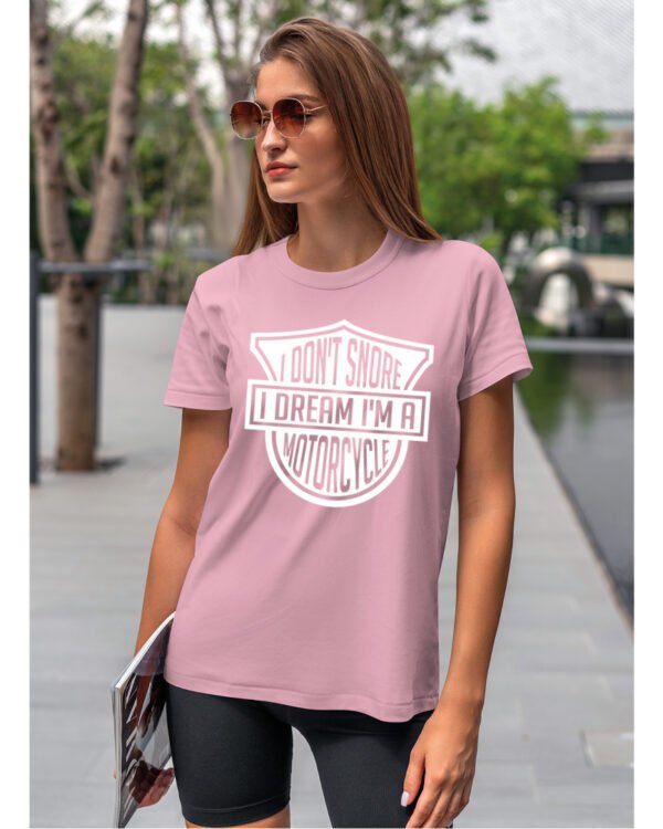 Koszulka I dont snore, I dream I’m a motorcycle – edycja White, Unisex