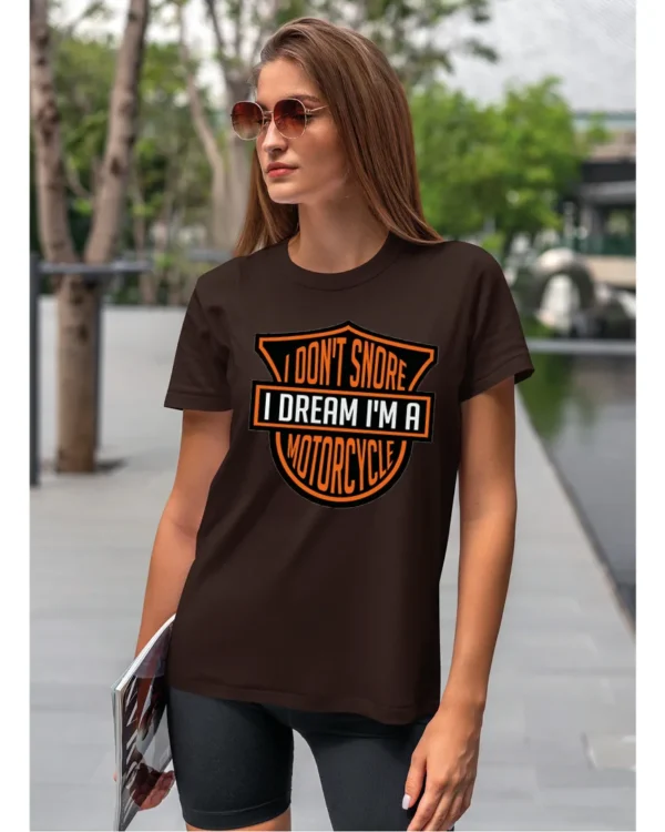 Koszulka I dont snore, I dream I’m a motorcycle – edycja Midnight, Unisex