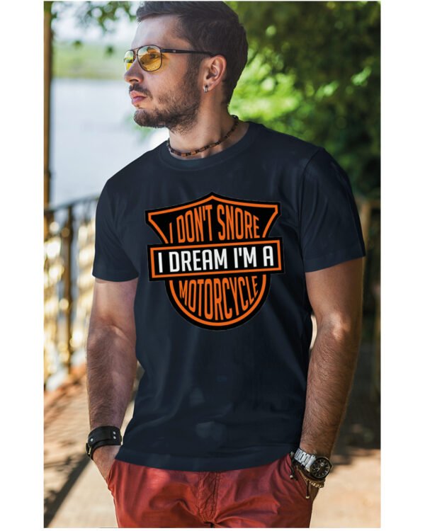 Koszulka I dont snore, I dream I’m a motorcycle – edycja Midnight, Unisex