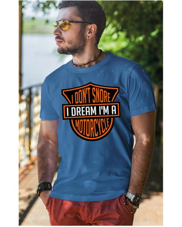Koszulka I dont snore, I dream I’m a motorcycle – edycja Midnight, Unisex