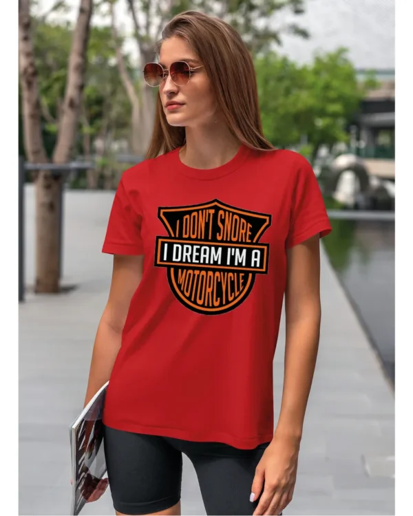 Koszulka I dont snore, I dream I’m a motorcycle – edycja Midnight, Unisex