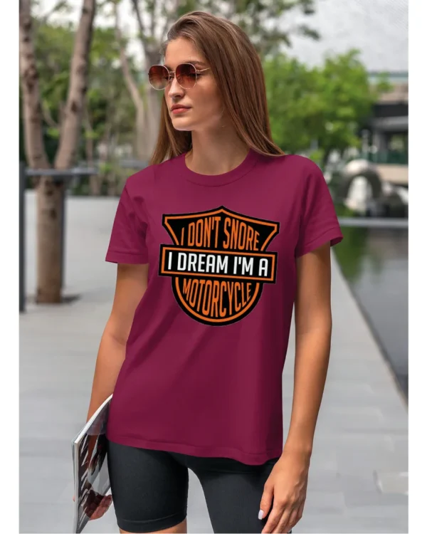 Koszulka I dont snore, I dream I’m a motorcycle – edycja Midnight, Unisex