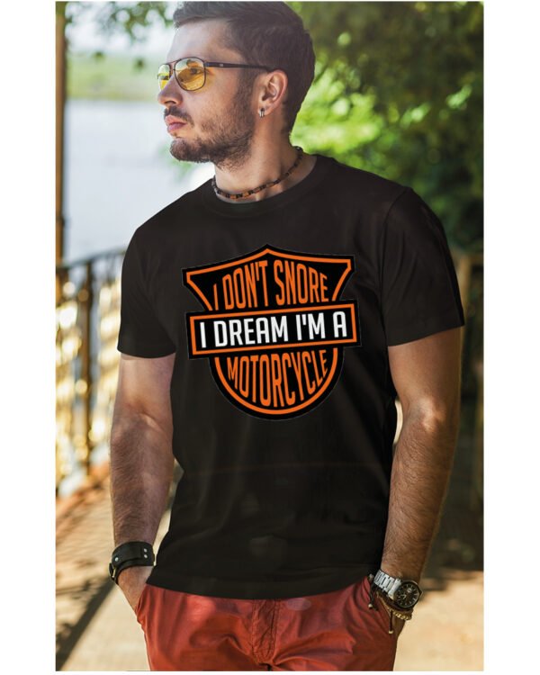 Koszulka I dont snore, I dream I’m a motorcycle – edycja Midnight, Unisex