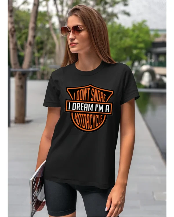 Koszulka I dont snore, I dream I’m a motorcycle – edycja Midnight, Unisex