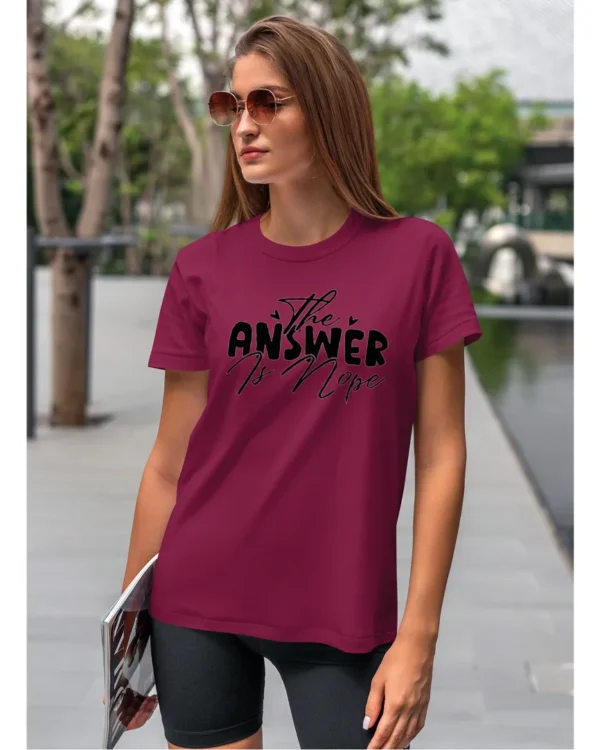 Koszulka The Answer is Nope, zdecydowane „nie” – Unisex