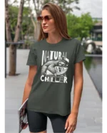 Koszulka Leniwiec w akcji, odpoczywaj i chilluj – edycja White, Unisex