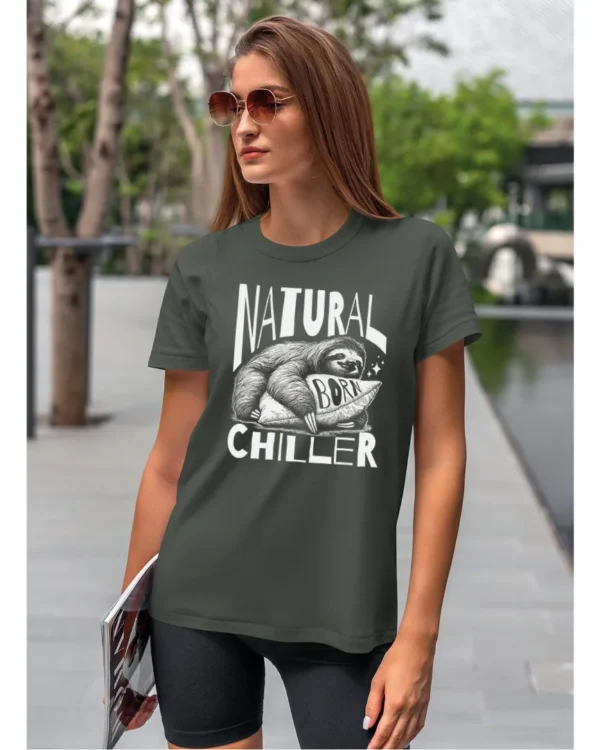 Koszulka Leniwiec w akcji, odpoczywaj i chilluj – edycja White, Unisex