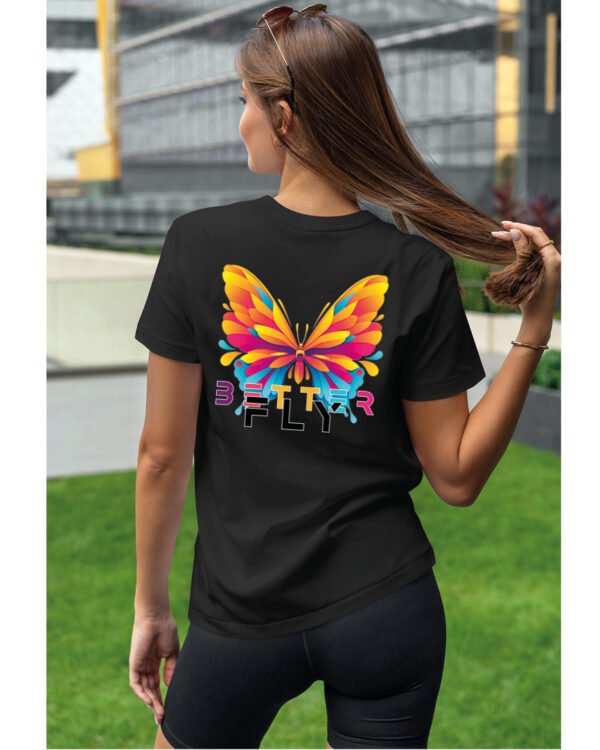 Koszulka unisex motyl “Better fly”, dla niej – wybierz kolor!