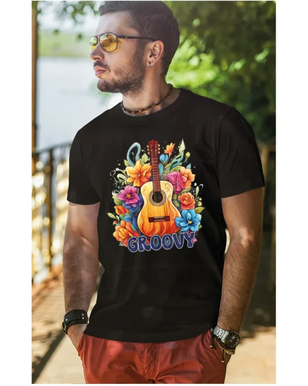 Koszulka unisex "Odlotowa gitara – brzmienie, które unosi", dla niego – wybierz kolor!