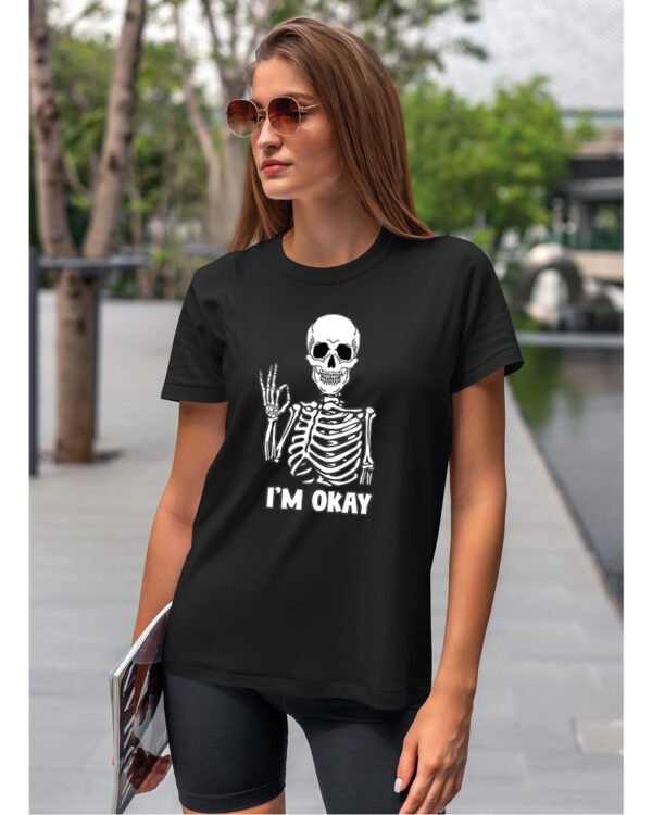 Koszulka I'm OKAY z nadrukiem z napisem