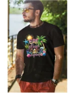 Koszulka Plażowy styl życia <br>jedz, śpij, plażuj, powtarzaj - Unisex, dla niego