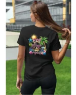 Koszulka Plażowy styl życia <br>jedz, śpij, plażuj, powtarzaj - Unisex, dla niej