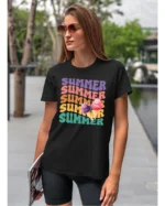 Koszulka Lato pełne smaku <br>delektuj się słodkimi chwilami - Unisex, dla niej