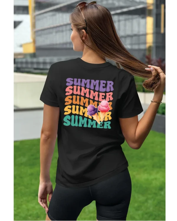 Koszulka Lato pełne smaku <br>delektuj się słodkimi chwilami - Unisex, dla niej