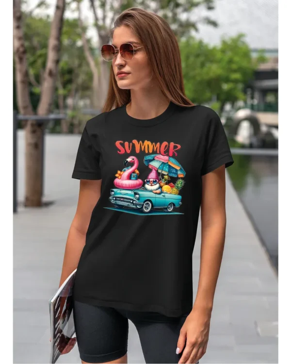 Koszulka Lato pełne radości <br>wyrusz w podróż do przygód - Unisex, dla niej