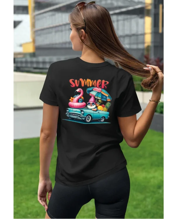 Koszulka Lato pełne radości <br>wyrusz w podróż do przygód - Unisex, dla niej