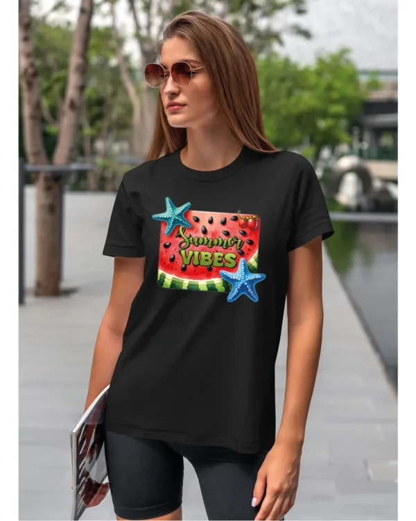 Koszulka Letnie wibracje <br>poczuj radość lata - Unisex, dla niej