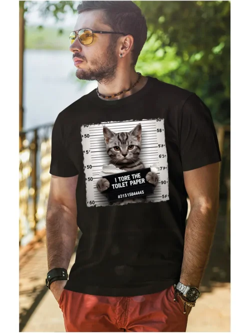 Koszulka Kocia zbrodnia koszulka koszulka męska t-shirt męski koszulka męska z nadrukiem