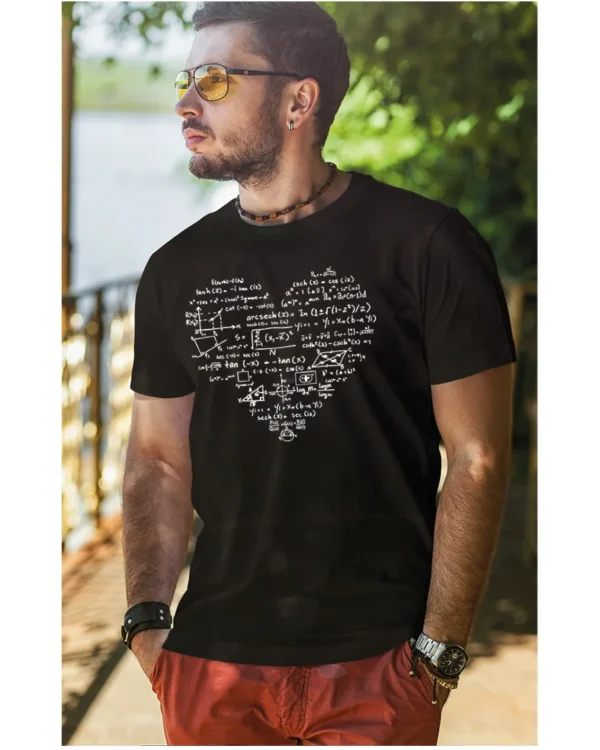 Koszulka Matematyczne serce koszulka koszulka męska t-shirt męski koszulka męska z nadrukiem koszulka z napisem