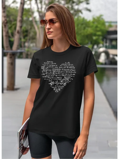 Koszulka Matematyczne serce koszulka koszulka damska t-shirt damski koszulka damski z nadrukiem koszulka z napisem