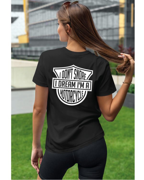 Koszulka I dont snore, I dream I’m a motorcycle – edycja White, Unisex