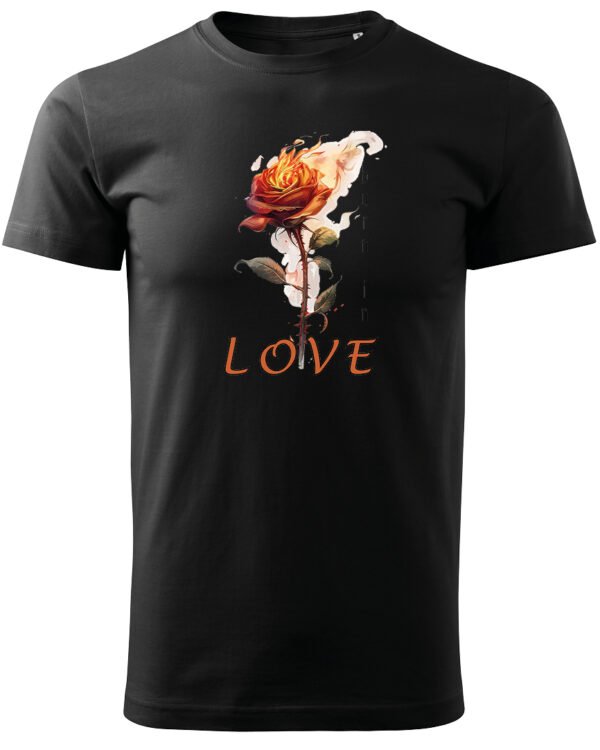 Koszulka Burn in Love <br>Romantyczny płomień - Unisex, dla niego