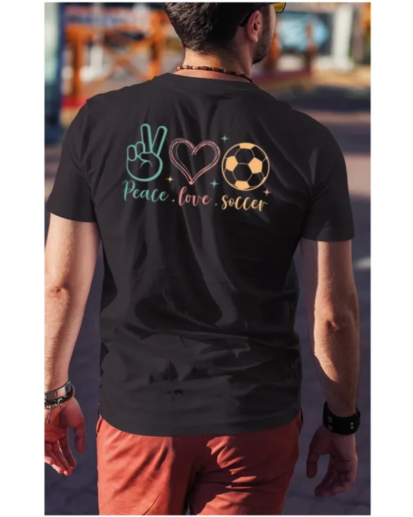 Koszulka Peace Love Soccer <br>Sport i pasja - Unisex, dla niej