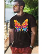 Koszulka unisex motyl “Better fly”, dla niego – wybierz kolor!