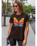 Koszulka unisex motyl “Better fly”, dla niej – wybierz kolor!