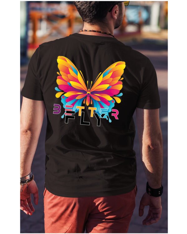 Koszulka unisex motyl “Better fly”, dla niego – wybierz kolor!