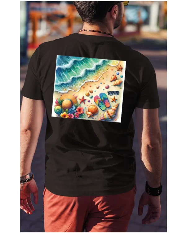 Koszulka Plaża, fale i klapki UNISEX
