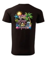 Koszulka Plażowy styl życia <br>jedz, śpij, plażuj, powtarzaj - Unisex, dla niego
