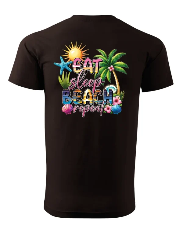 Koszulka Plażowy styl życia <br>jedz, śpij, plażuj, powtarzaj - Unisex, dla niego