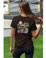 Koszulka Plażowy styl życia <br>jedz, śpij, plażuj, powtarzaj - Unisex, dla niej
