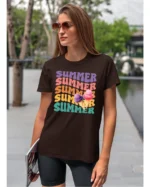 Koszulka Lato pełne smaku <br>delektuj się słodkimi chwilami - Unisex, dla niej