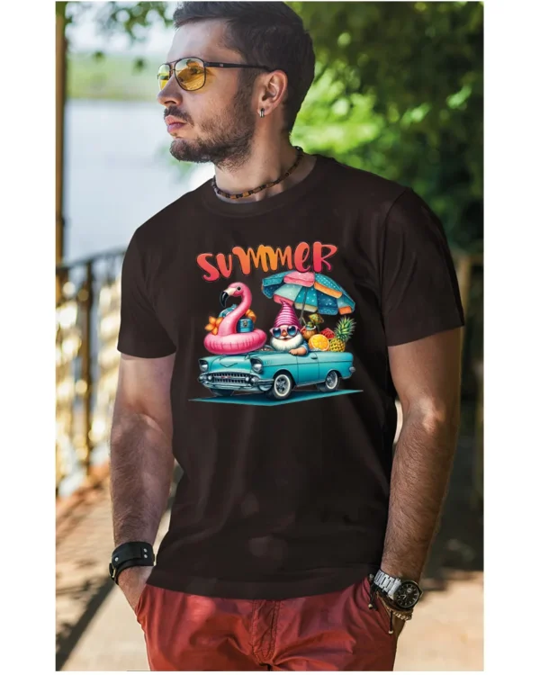 Koszulka Lato pełne radości <br>wyrusz w podróż do przygód - Unisex, dla niego