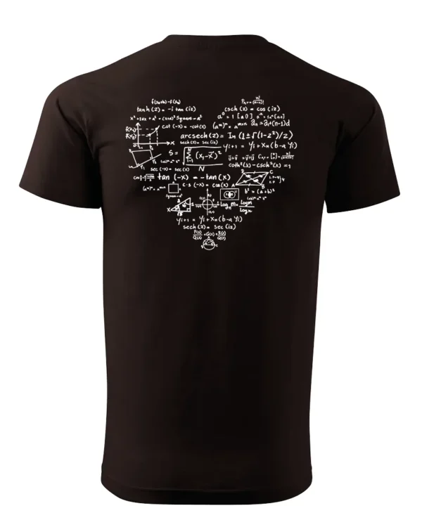 Koszulka Matematyczne serce, dla miłośników liczb – edycja White, Unisex
