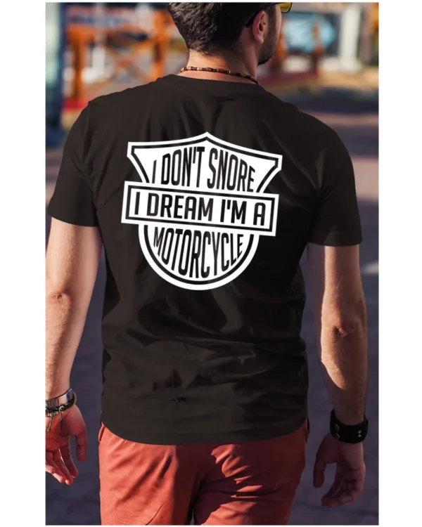 Koszulka I dont snore, I dream I’m a motorcycle – edycja White, Unisex