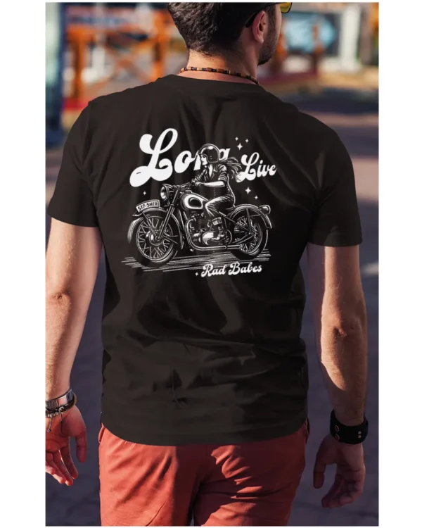 Koszulka Jazda, wolność, niezależność, „Long Live Rad Babes” – edycja White, Unisex