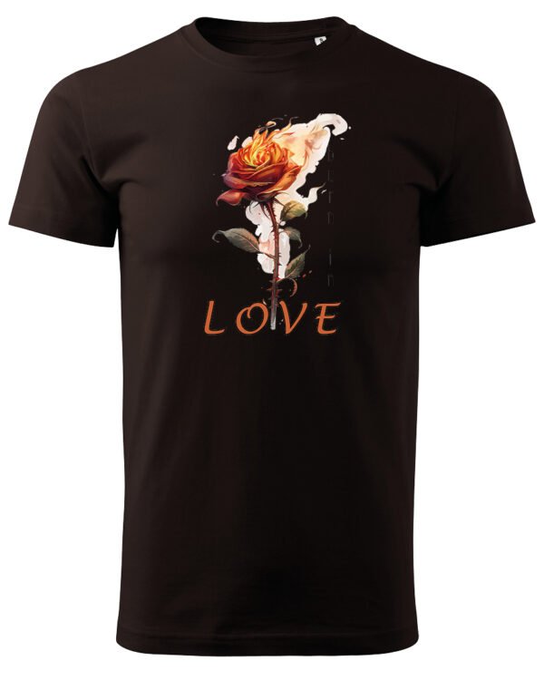 Koszulka Burn in Love <br>Romantyczny płomień - Unisex, dla niego
